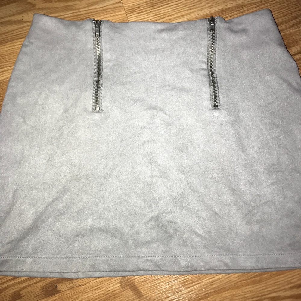 Faux suede mini skirt